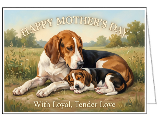 American English Coonhound - Loyal Tender Love Mother's Day Card
