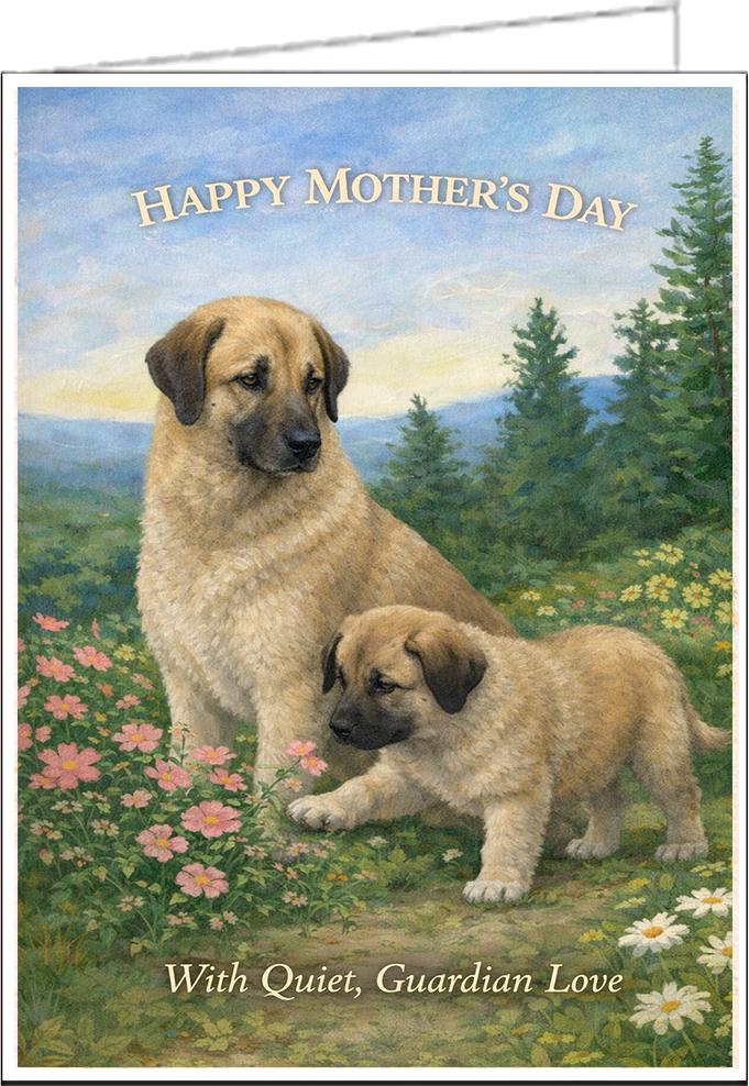 Anatolian Shepherd - Quiet Guardian Love Mother's Day Card