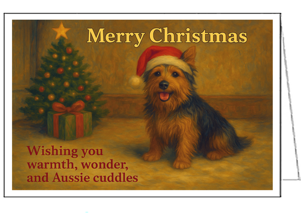 Australian Terrier Christmas Cards - 5 x 7 in. each - Set of 6