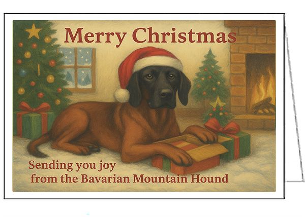 Bavarian Mountain Scent Hound Christmas Cards - Set of 6