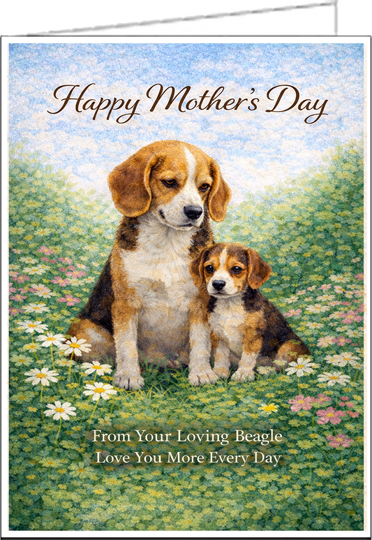 Beagle - Loving You More Each Day Mother's Day Cards