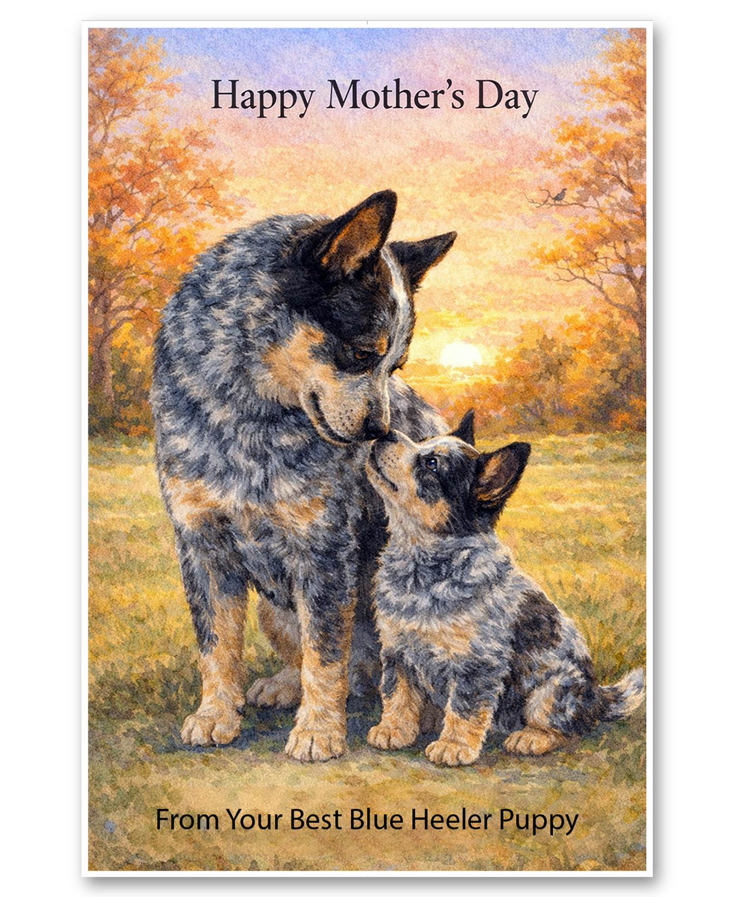 Your Best Blue Heeler Pup - Mother's Day Card