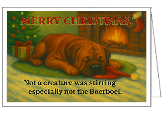 Charming Boerboel Christmas Cards - Set of 6
