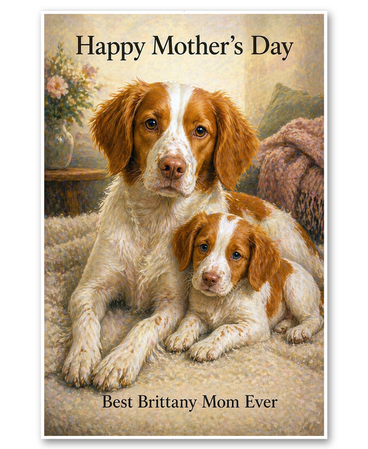 Brittany Spaniel - Best Brittany Mom - Mother's Day Card