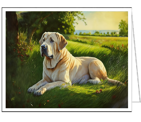 Broholmer - Danish Mastiff Fine Art Notecards- 5 x 7, Set of Six