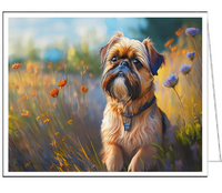 Brussels Griffon Fine Art Notecards - 5 x 7 inches - Set of Six