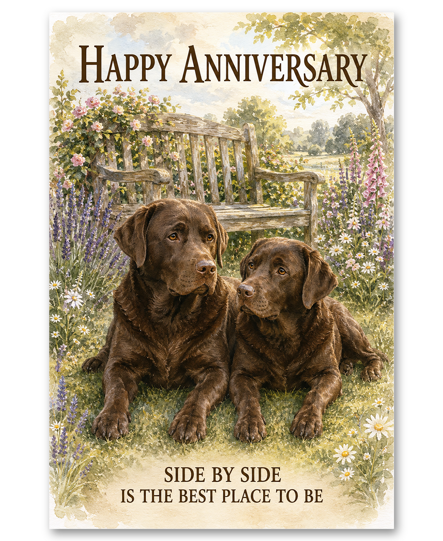 Chocolate Labs - Anniversary - Side by Side