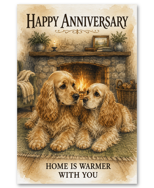 Cocker Spaniels - Fireside Anniversary