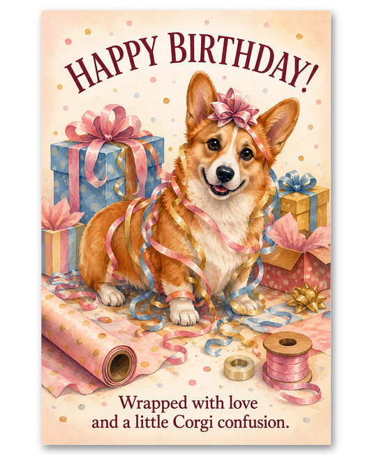 Welsh Corgi - Birthday - Wrapped With Love