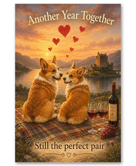 Pembroke Welsh Corgis- Anniversary - Still The Perfect Pair