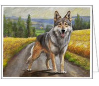 Czechoslovakian Vlcak 'Czech Wolfdog' -  Fine Art Notecards - 5 x 7 inches, Set of Six