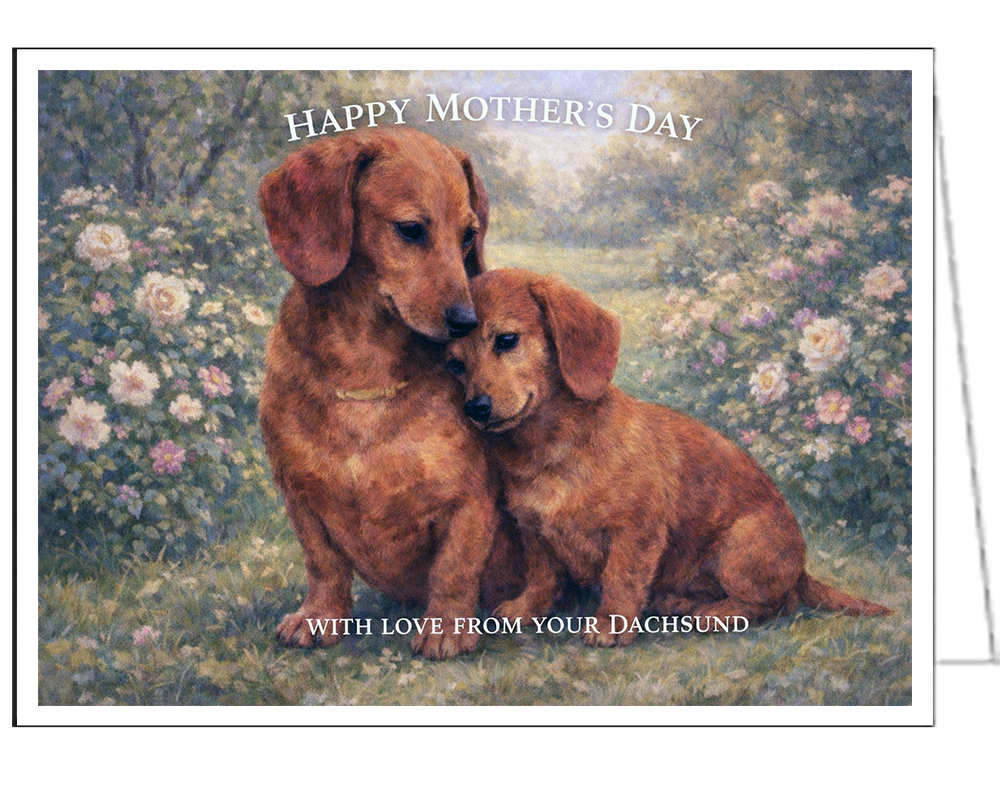 Dachshund's Heartfelt Mother's Day Card