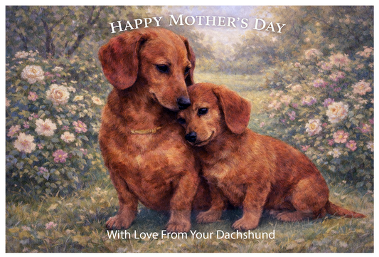Dachshund's Heartfelt Mother's Day Card