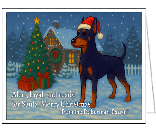 Doberman Pinscher Christmas Cards - Set of 6