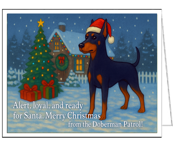 Doberman Pinscher Christmas Cards - Set of 6