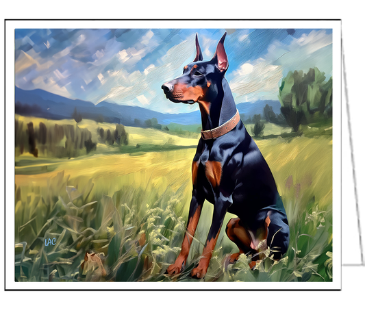 Doberman Pinscher Fine Art Notecards - Set of Six
