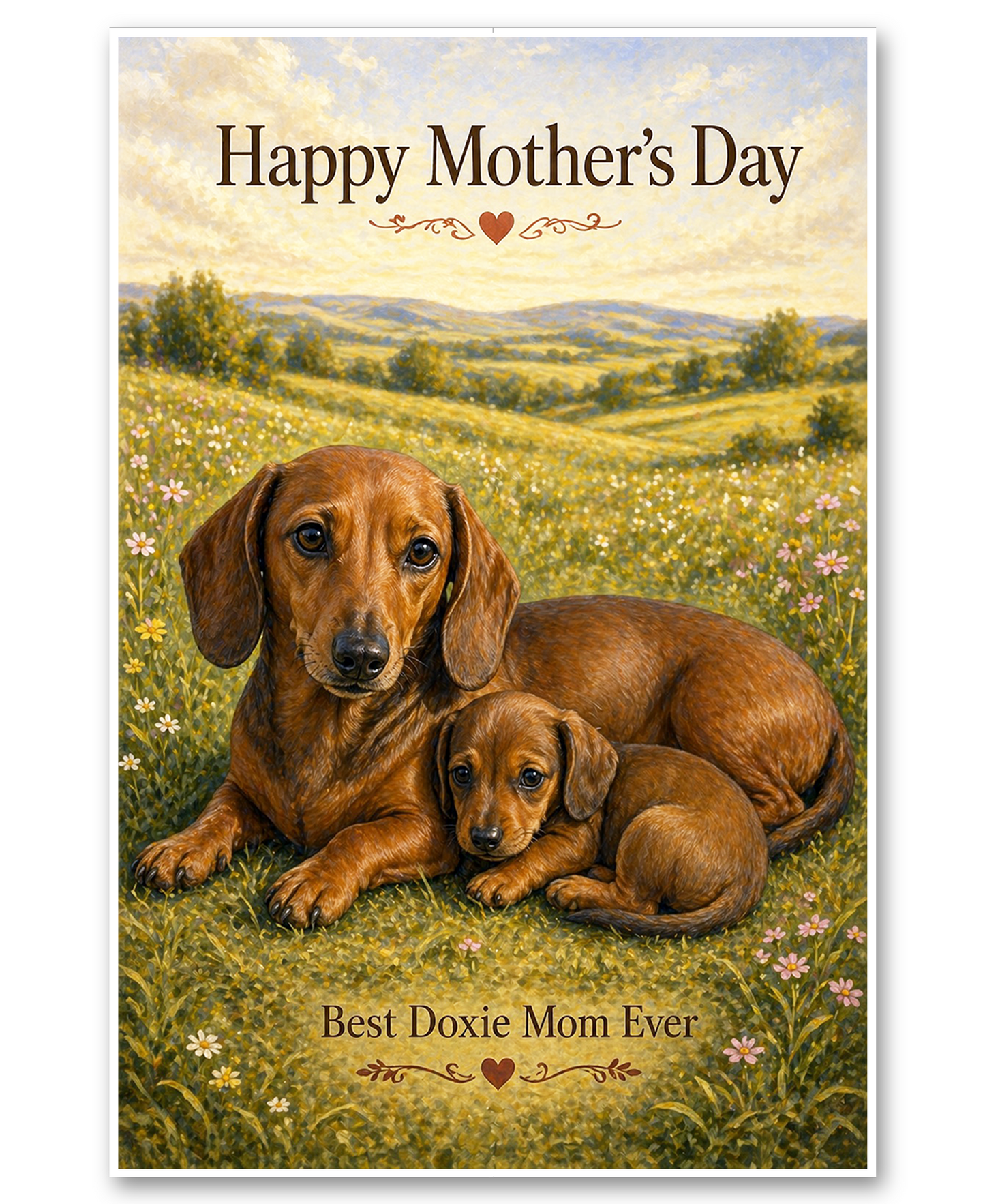 Dachshund - Best Doxie Mom - Mother's Day Card