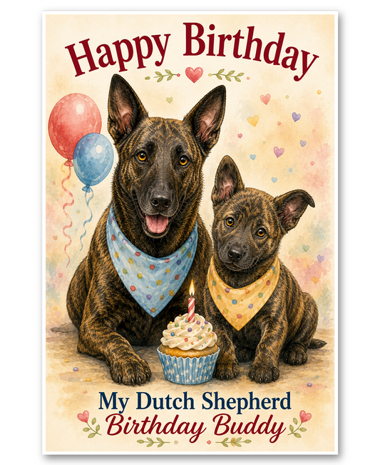 Dutch Shepherd Birthday Buddy