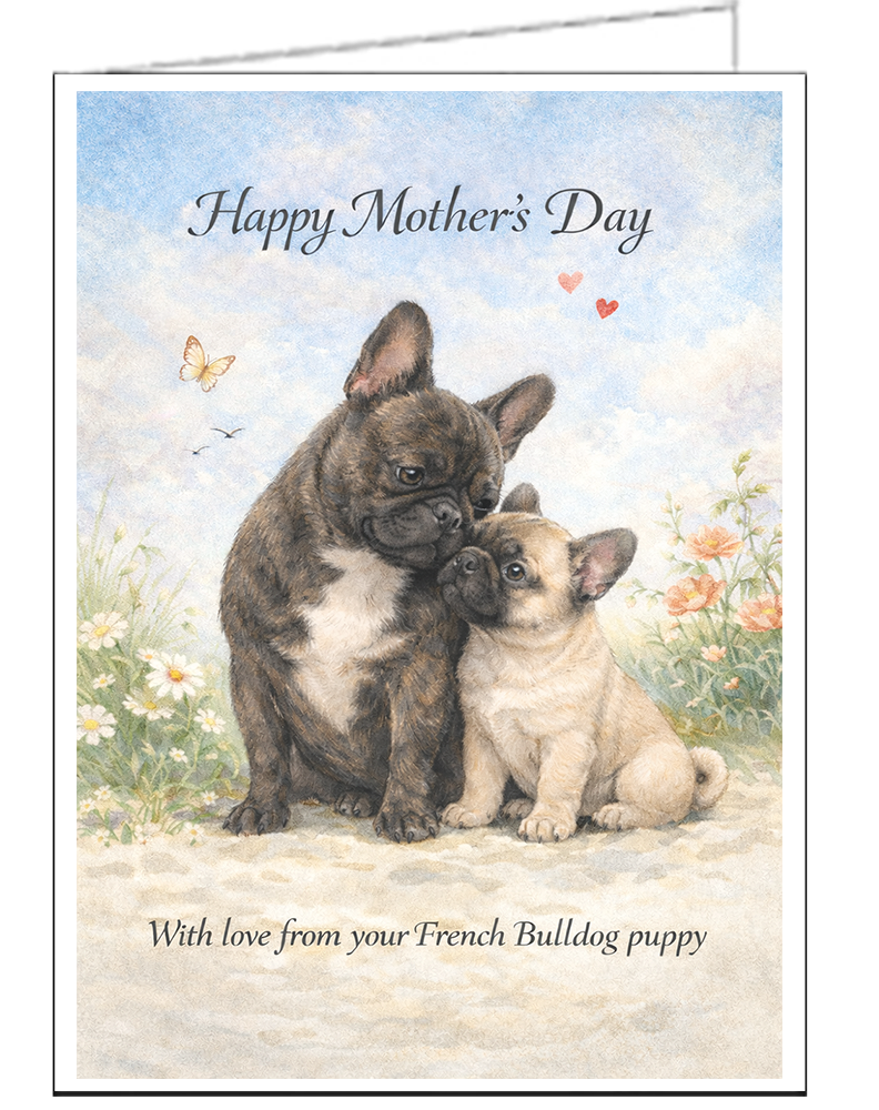 Charming French Bulldog Mother's Day Card