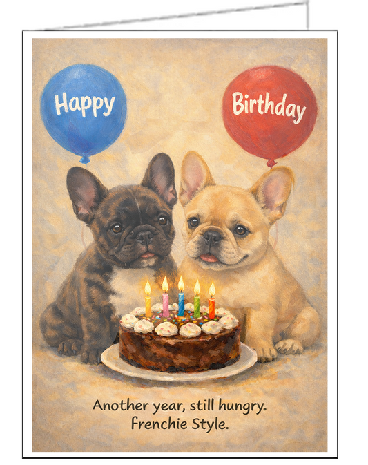 French Bulldog Birthday Card