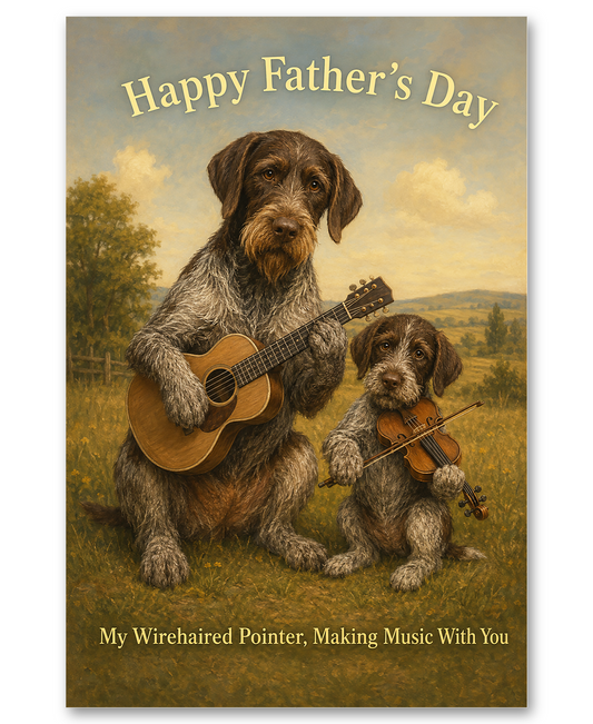 German Wirehaired Pointer Music Partners on Father's Day