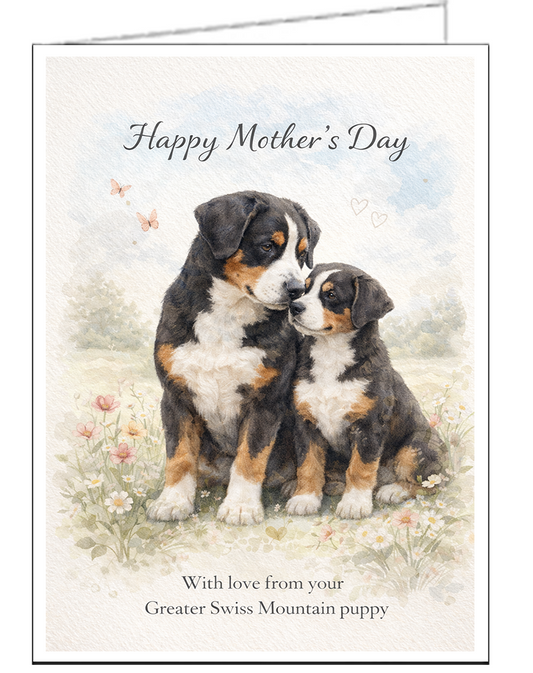 Greater Swiss Mountain Dogs - Heartfelt Mother's Day Card