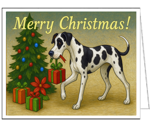 Gentle Giant Christmas - Great Dane Christmas Cards - 5 x 7 inches each - Set of 6 with envelopes
