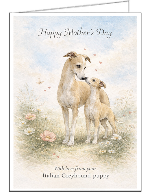 Italian Greyhound Mother's Day Card