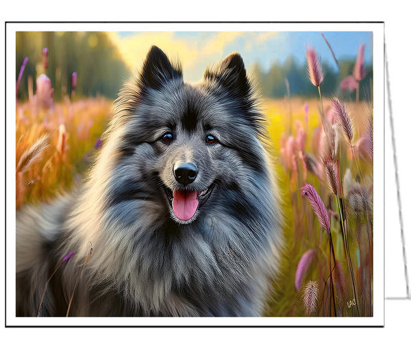 Keeshond Fine Art Notecards - Set of 6