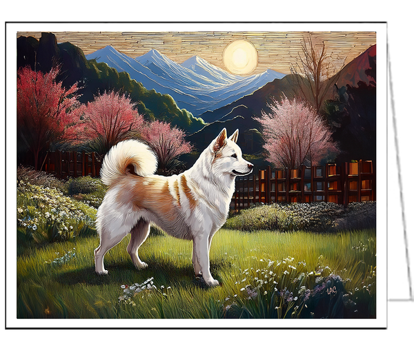 Kishu Ken - Fine Art Notecards - 5 x 7 inches - Set of Six