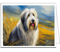 Old English Sheepdog Fine Art Painting Notecards - Set of Six