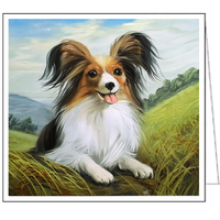 Papillon #2  Fine Art Notecards - Set of Six - 5¼ x 5¼ Inches