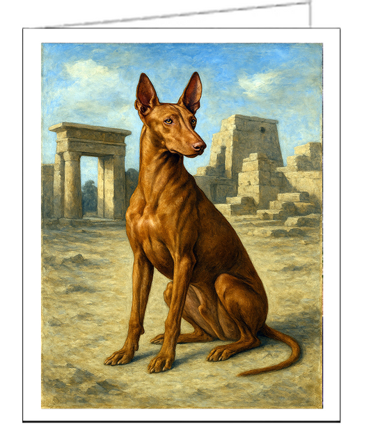 Egyptian Pharaoh Hound Fine Art Note Cards Set of 6