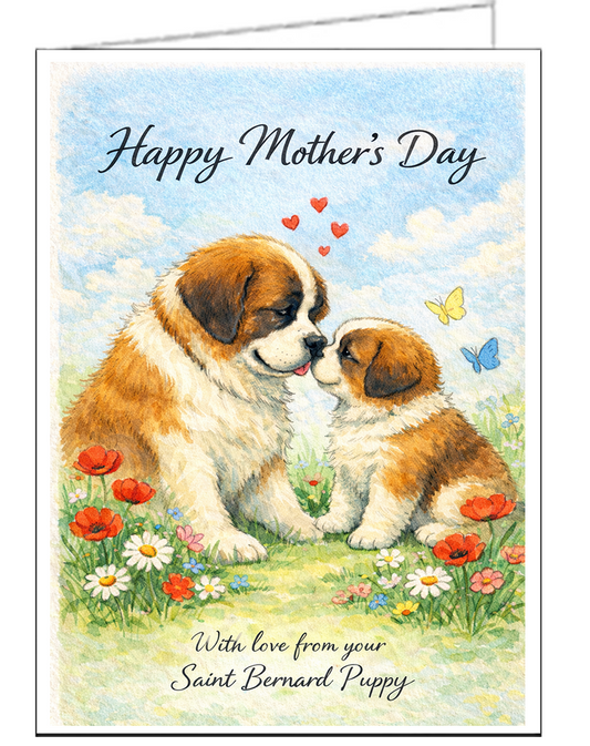 Tender Love from the Saint Bernard - Mother's Day Card