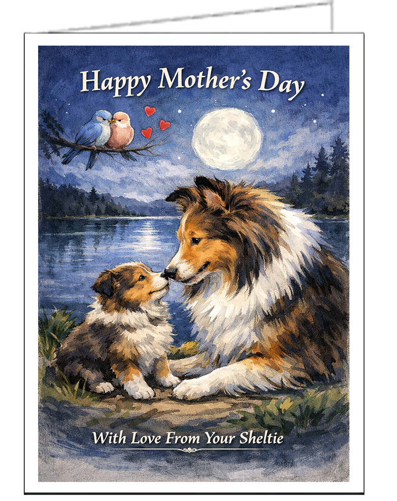Sheltie SIngle Mother's Day Card