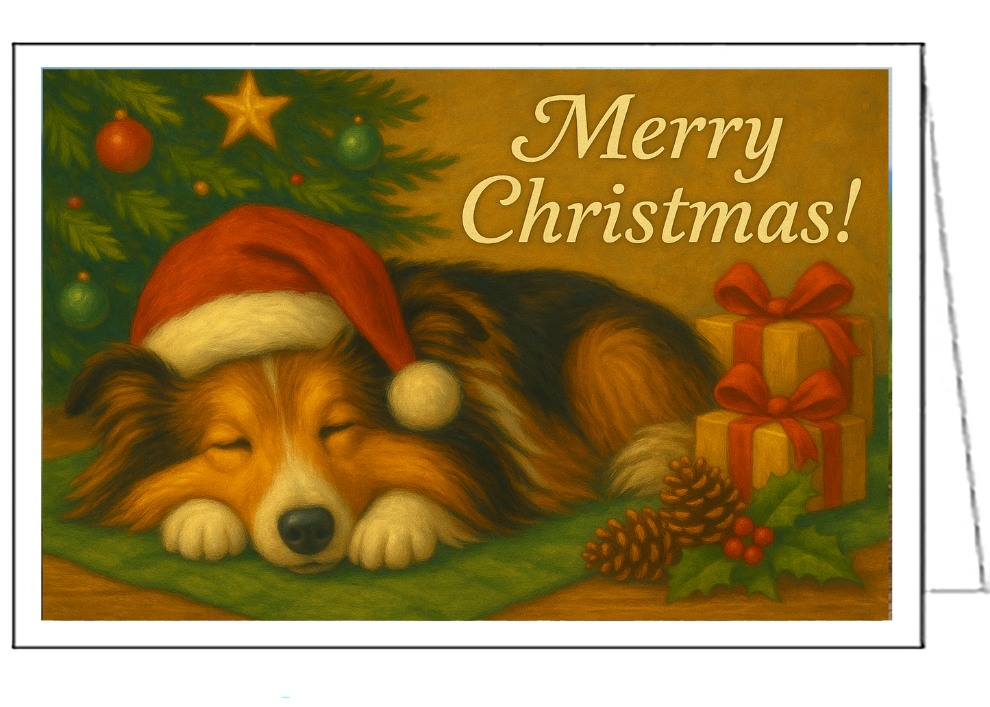 Merry Christmas from the Sheltie - Set of 6 Christmas Cards