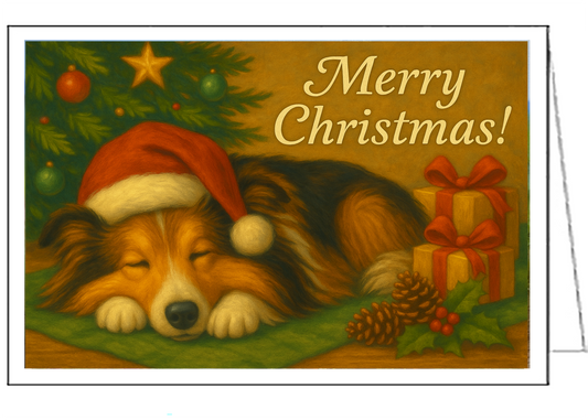Merry Christmas from the Sheltie - Set of 6 Christmas Cards