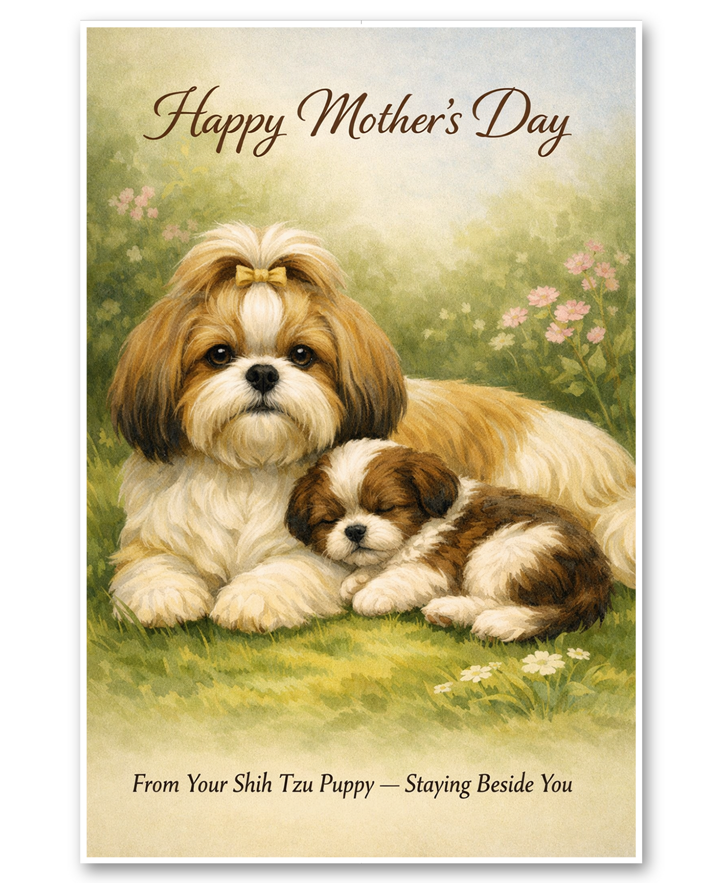 Shih-Tzu - Staying Beside You - Mother's Day