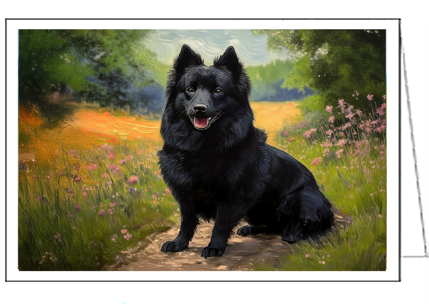 Schipperke Fine Art Notecards -5 x 7 inches,  Set of 6