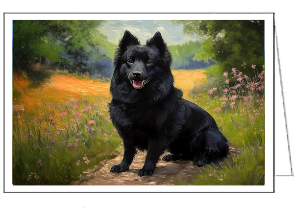 Schipperke Fine Art Notecards -5 x 7 inches,  Set of 6