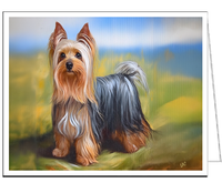 Silky Terrier Fine Art Notecards - Set of Six - 5 x 7 Inches