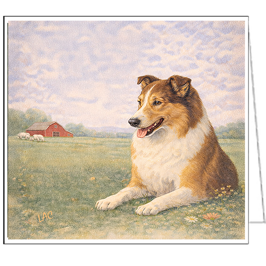 Smooth Coated Collie Fine Art Notecards by Doggylips®