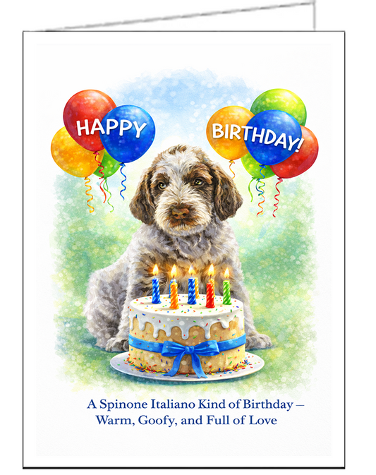 Spinone Italiano Single Birthday Card