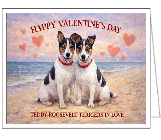 Teddy Roosevelt Terrier Valentine Card