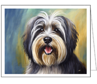 Tibetan Terrier Notecards - Set of Six --  - - 5 x 7 Inches