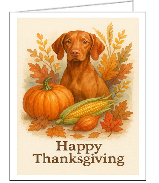 Vizsla Thanksgiving Notecards - Set of 6