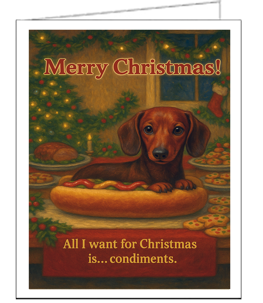 Dachshund 'Weiner Dog' Christmas Cards - Set of 6