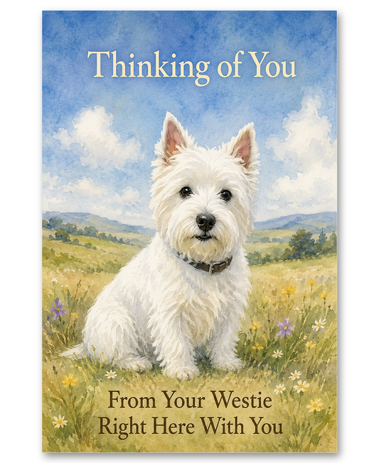 Westie- Thinking of You Card