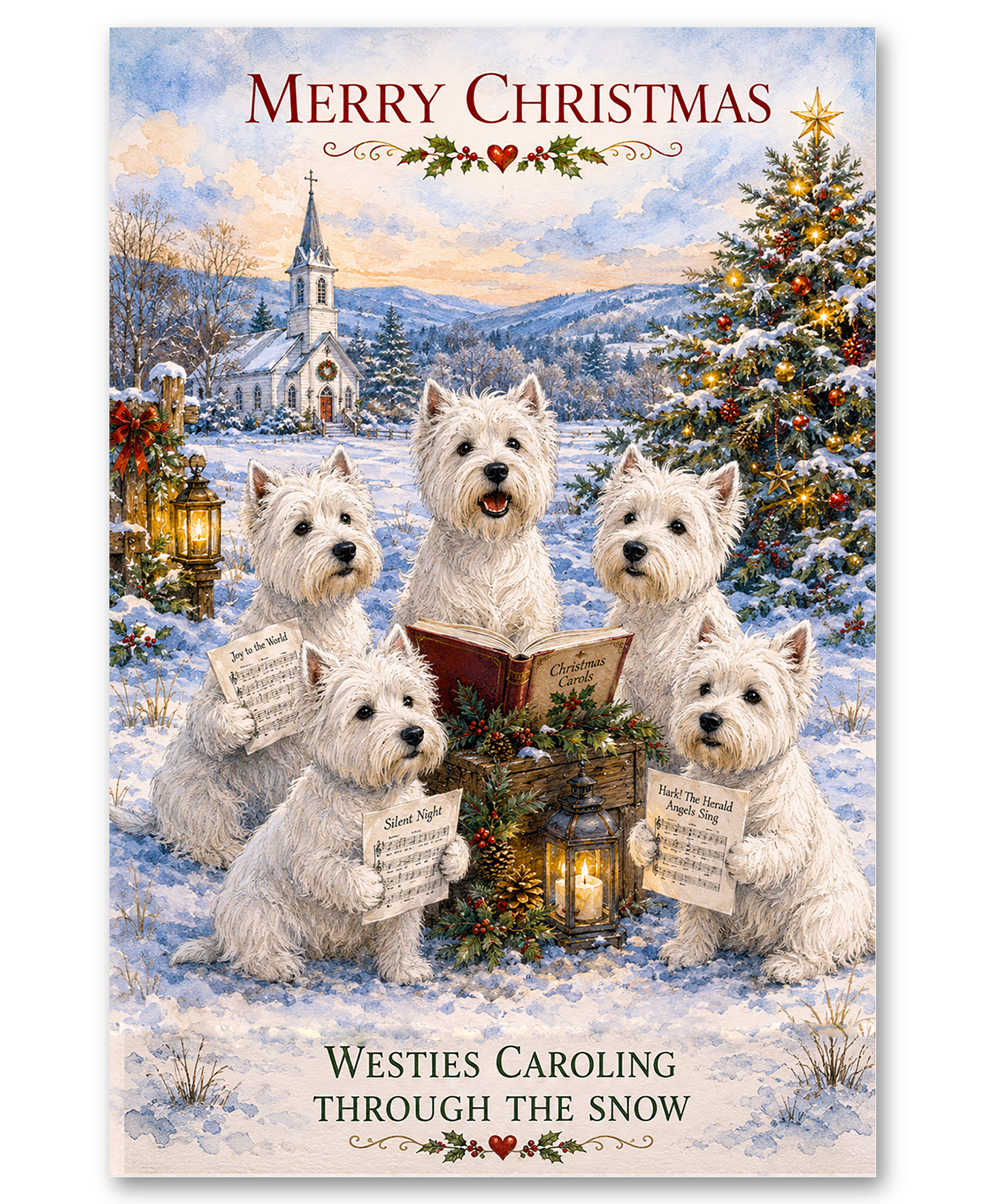 Westies Christmas Carolers