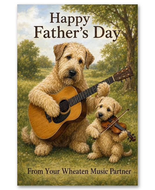 Soft Coated Wheaten Terriers - Music Partners - Father's Day Card